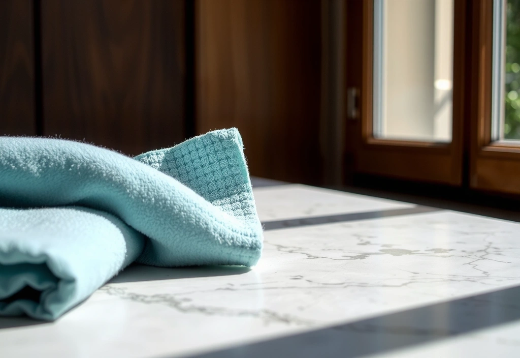 Specialized cleaning tool on marble